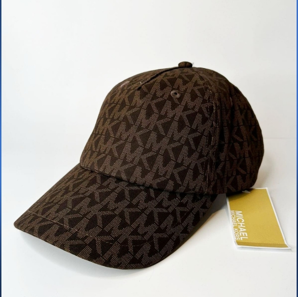 Michael Kors Signature Logo Cap Brown